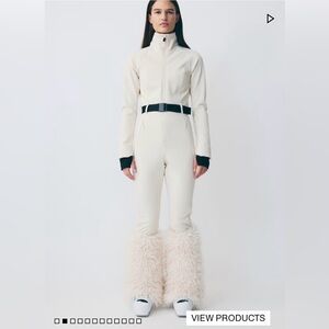 NWT 🏂 H&M Cream Ski Suit, Snowsuit, 170$ SOLDOUT in store & online